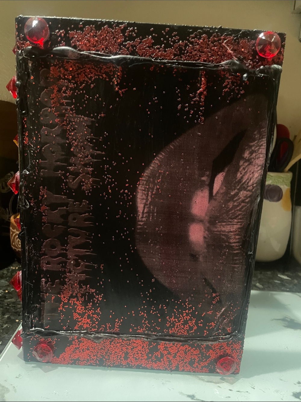 “Rocky Horror Picture Show” fandom book box mixed media art piece